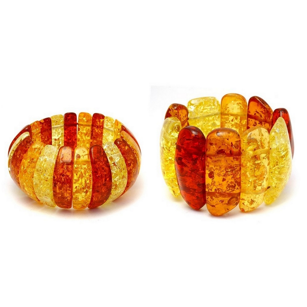 Bracelet resin faux amber - 40 to 50 mm