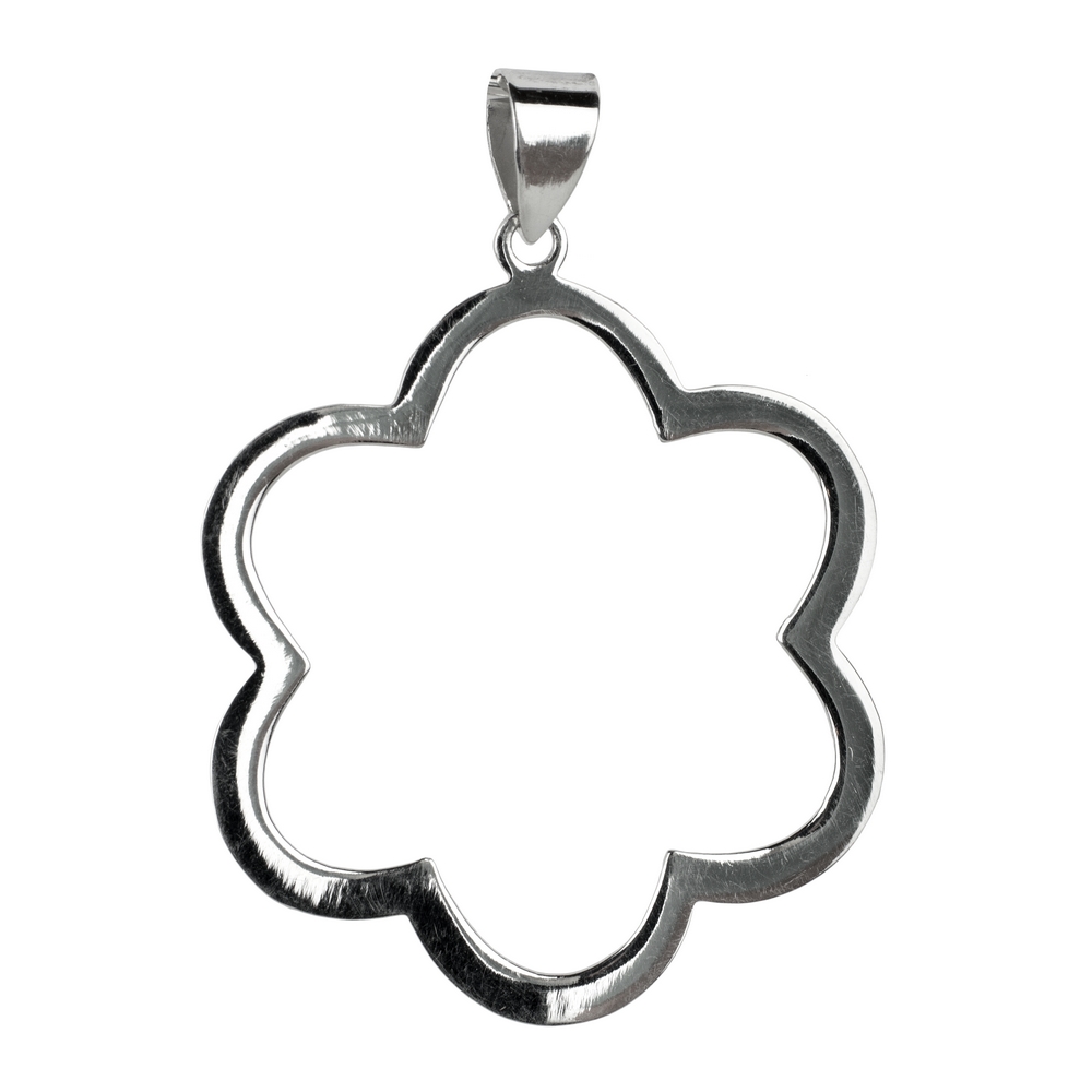 Necklace with a pendant 925 silver flower silver