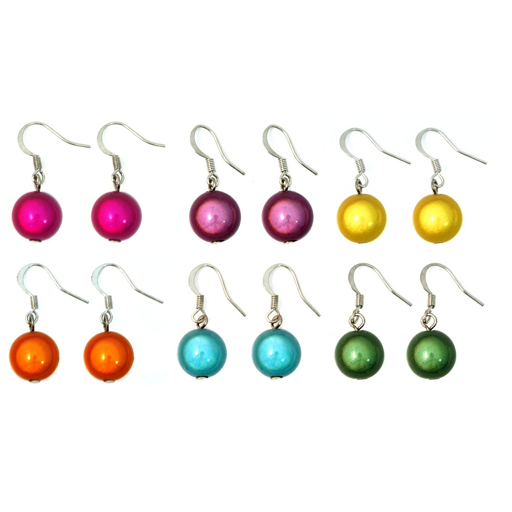 Drop earring resin magic bead