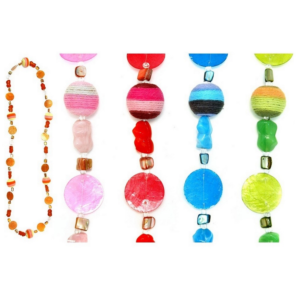 Necklace cord & shell lollipop