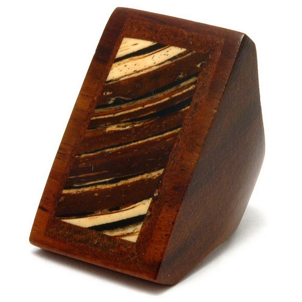 Ring wood & bamboo rectangle inlay