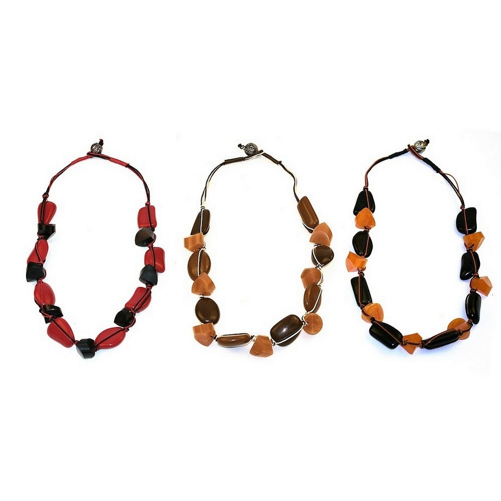 Necklace resin spanish nugget 64cm
