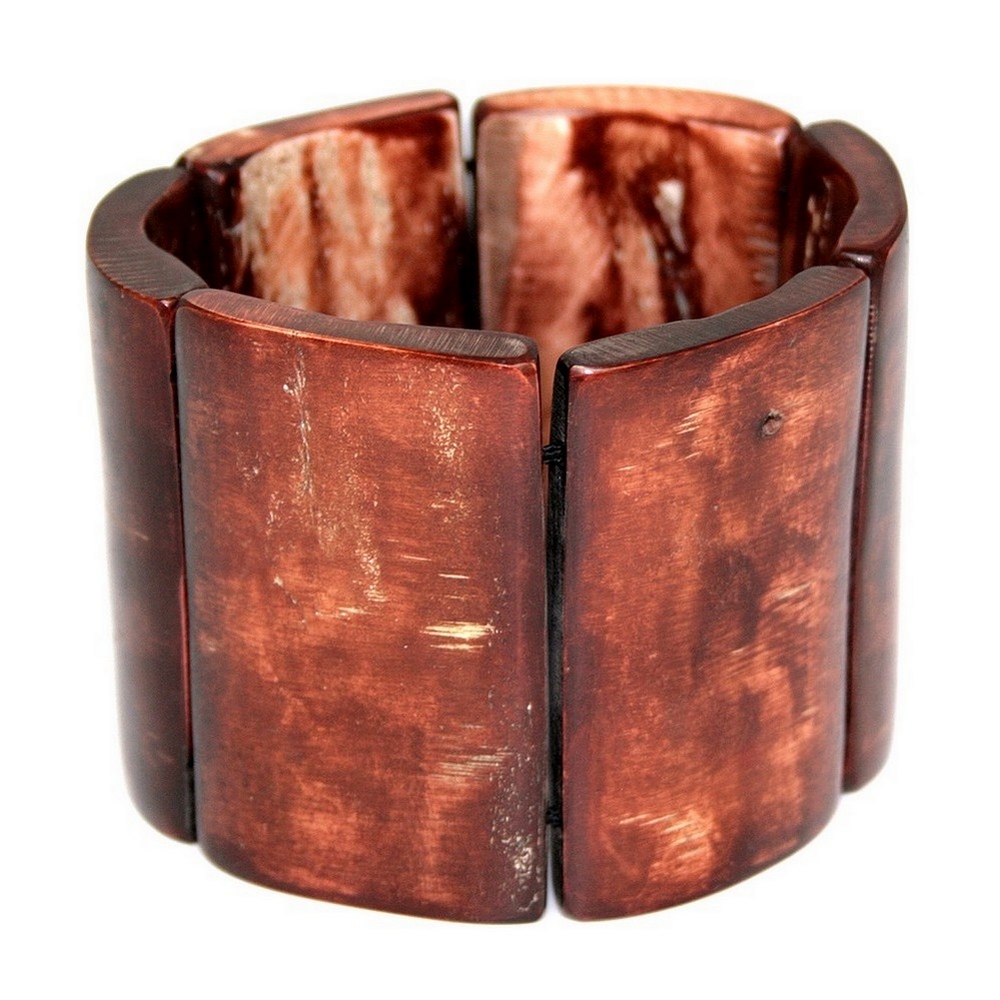 Bracelet bone cuff wide dark key 58mm