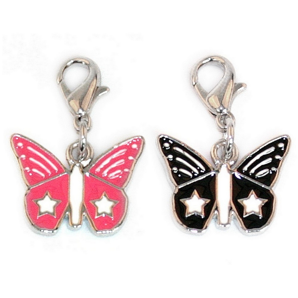 Charm enamel butterfly with star