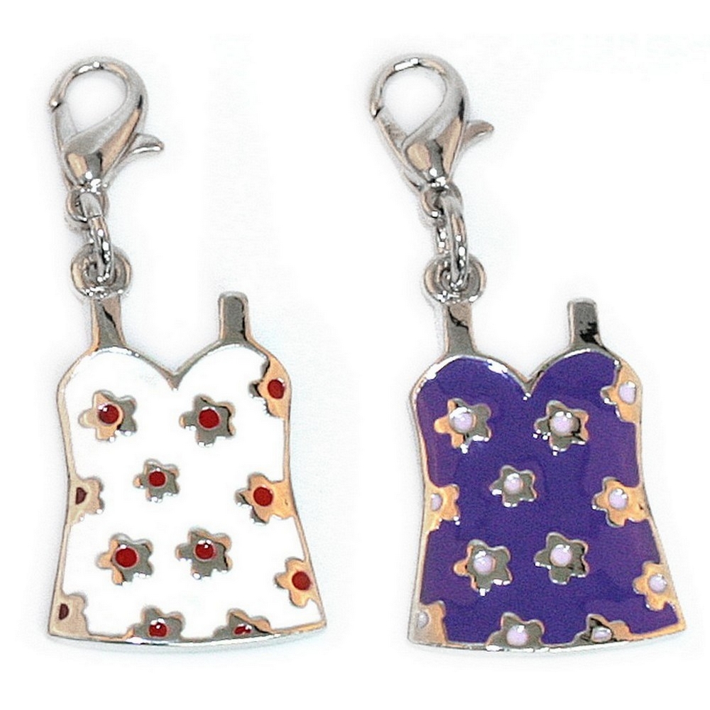Charm enamel mini dress