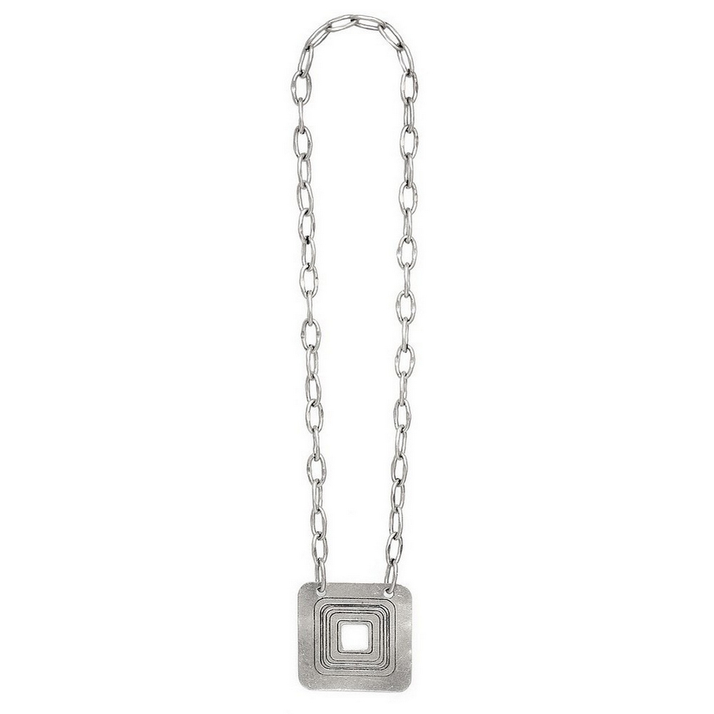 Necklace chain - square carved