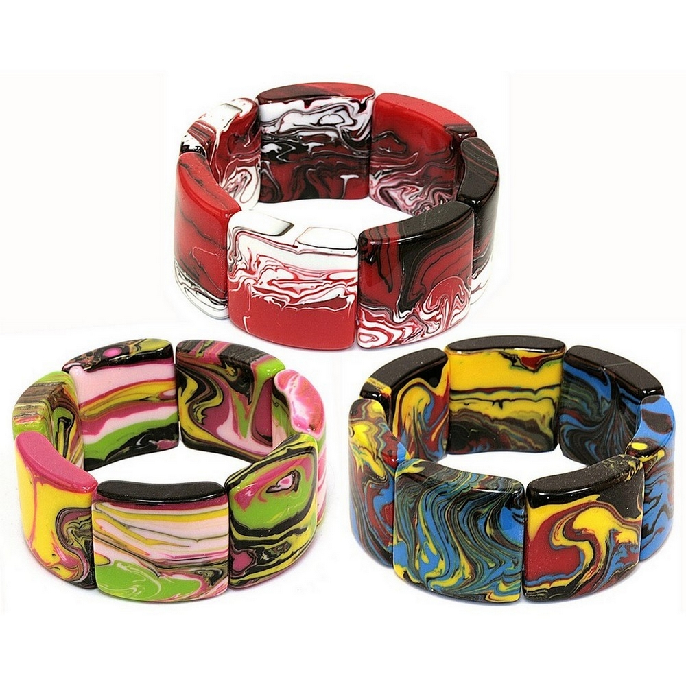 Bracelet resin liquid colour fusion 21 cm