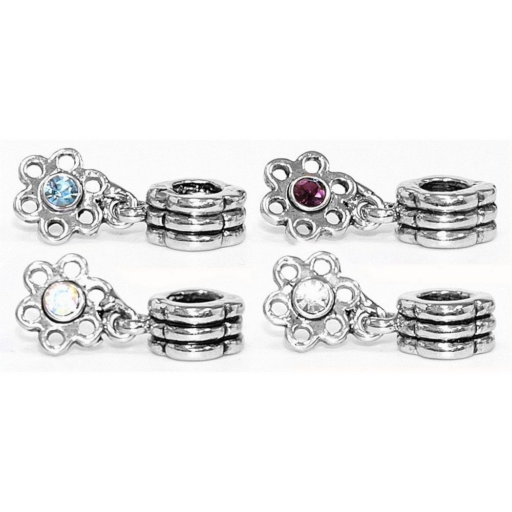 Component crystal glass flower drop
