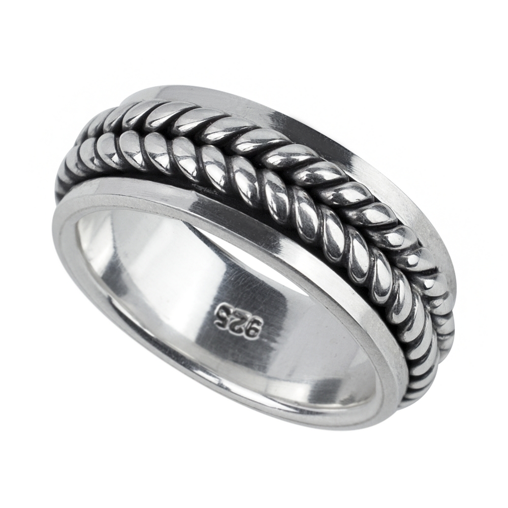 Ring 925 silver spinning centre silver