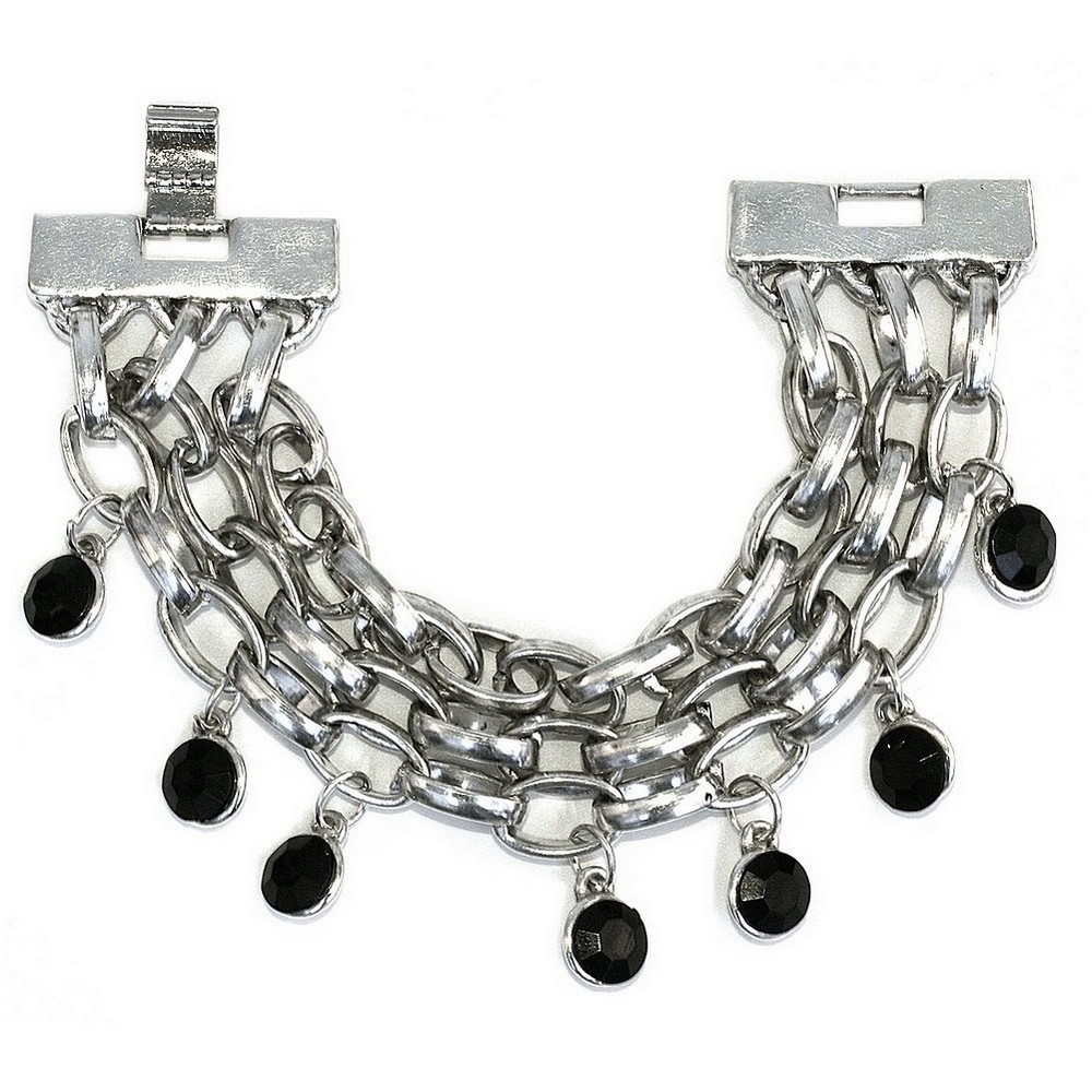 Bracelet 3 strand with drops