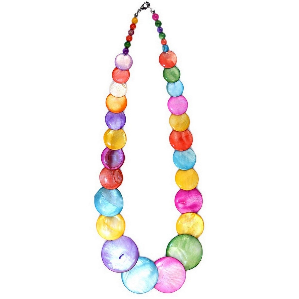 String of pearls mother of pearl graduated patent disc