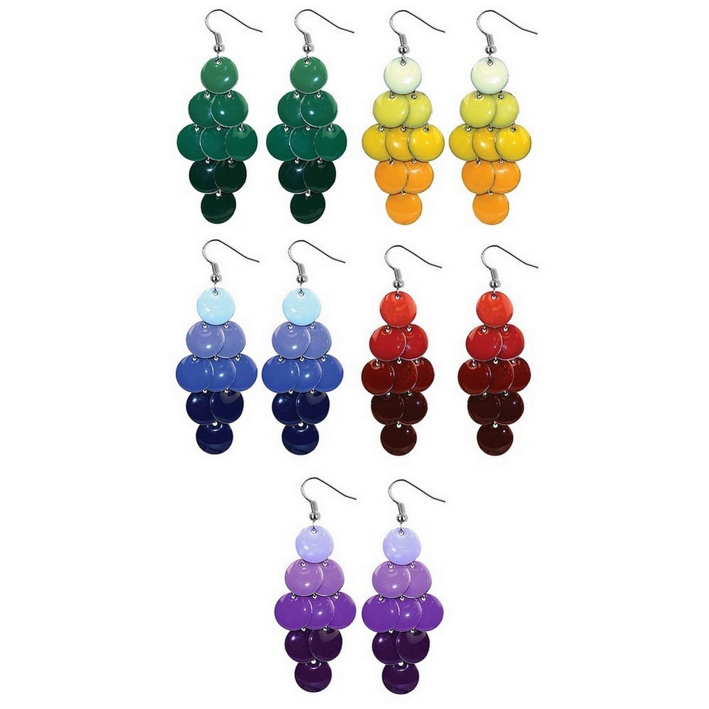 Drop earring 9 drop graduated