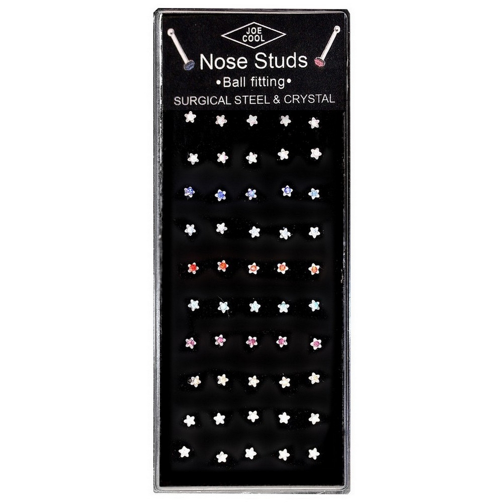 Nose stud crystal glass stars