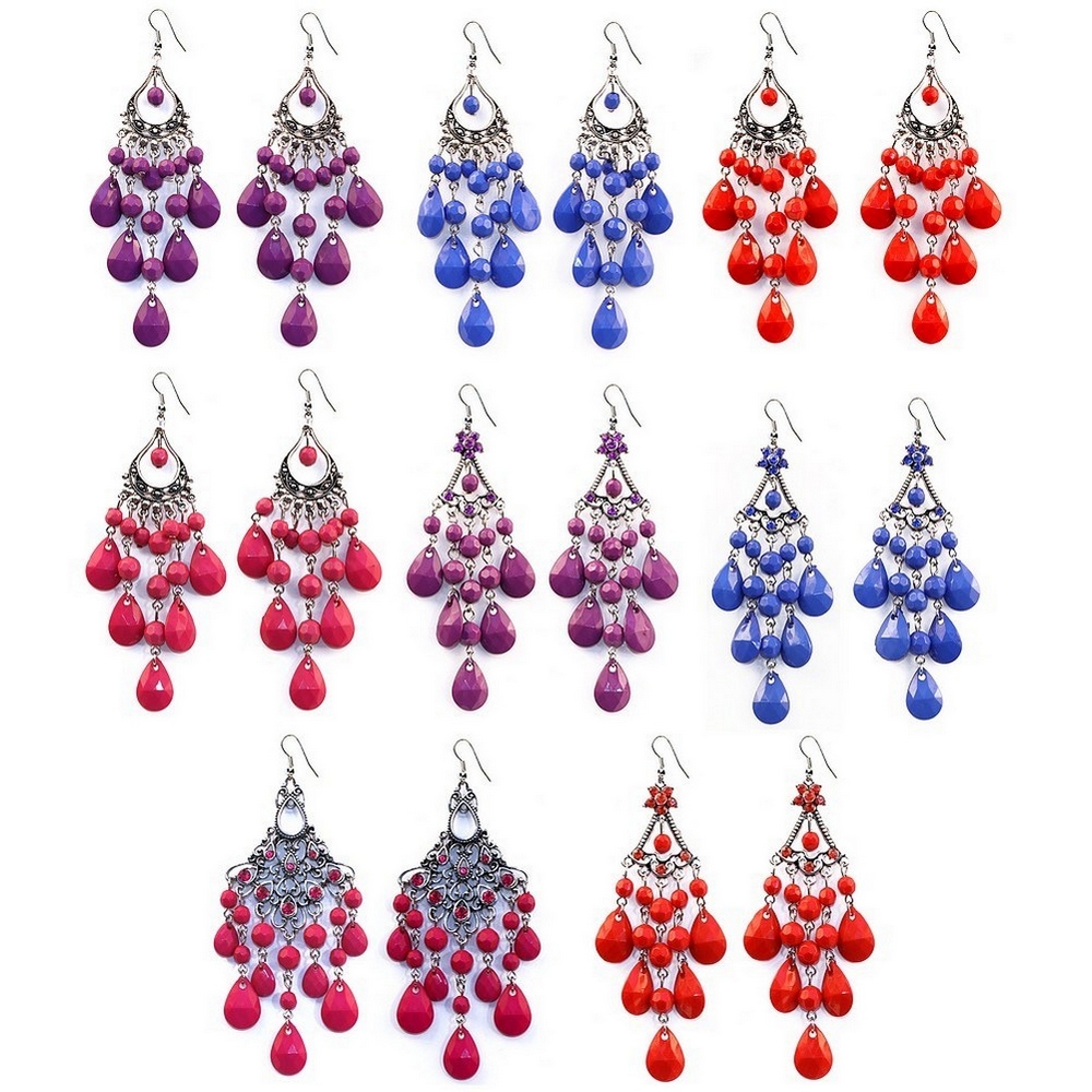 Drop earring filigree facet spectacular