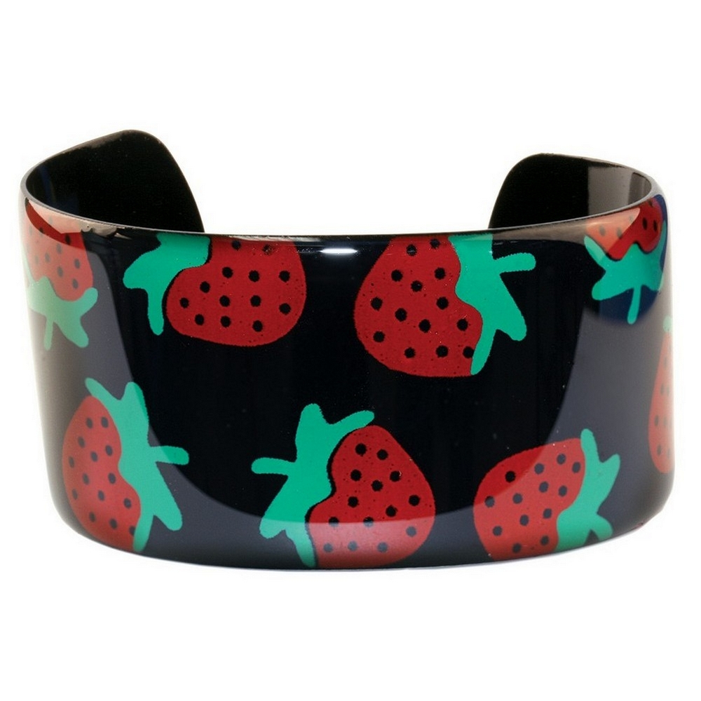 Bangle enamel strawberries on black