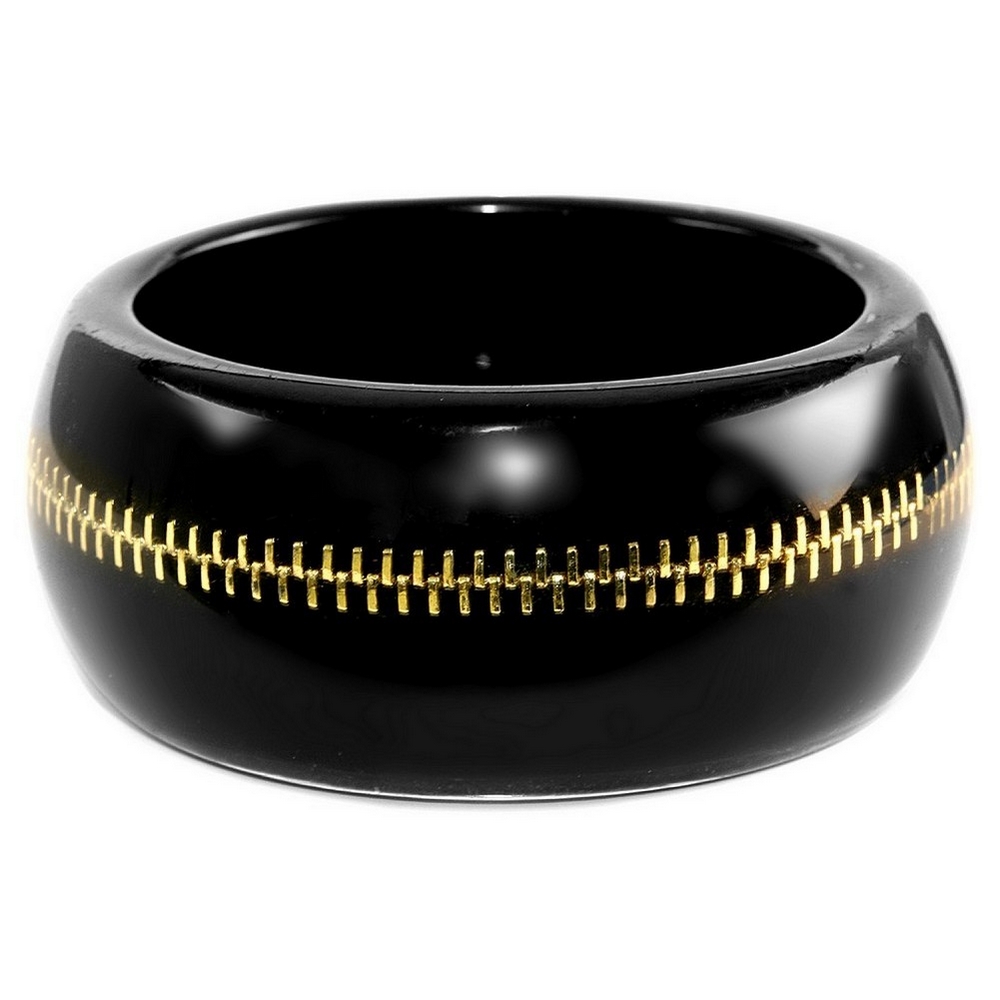 Bracelet resin gold zipper