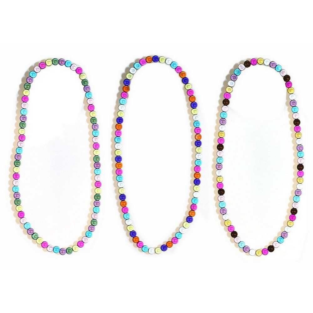 Bead string necklace resin magic beads elasticated assorted colours