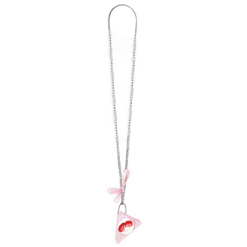 Necklace resin strawberry cake slice yummy yummy
