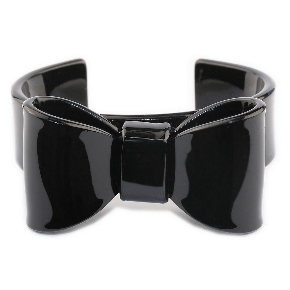 Bangle acrylic bow black