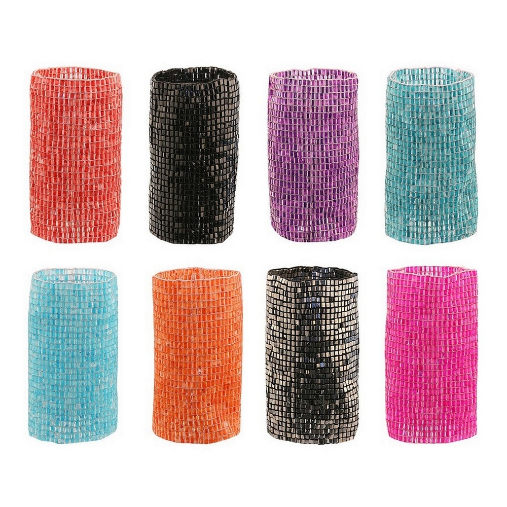 Bracelet glass square plain bead
