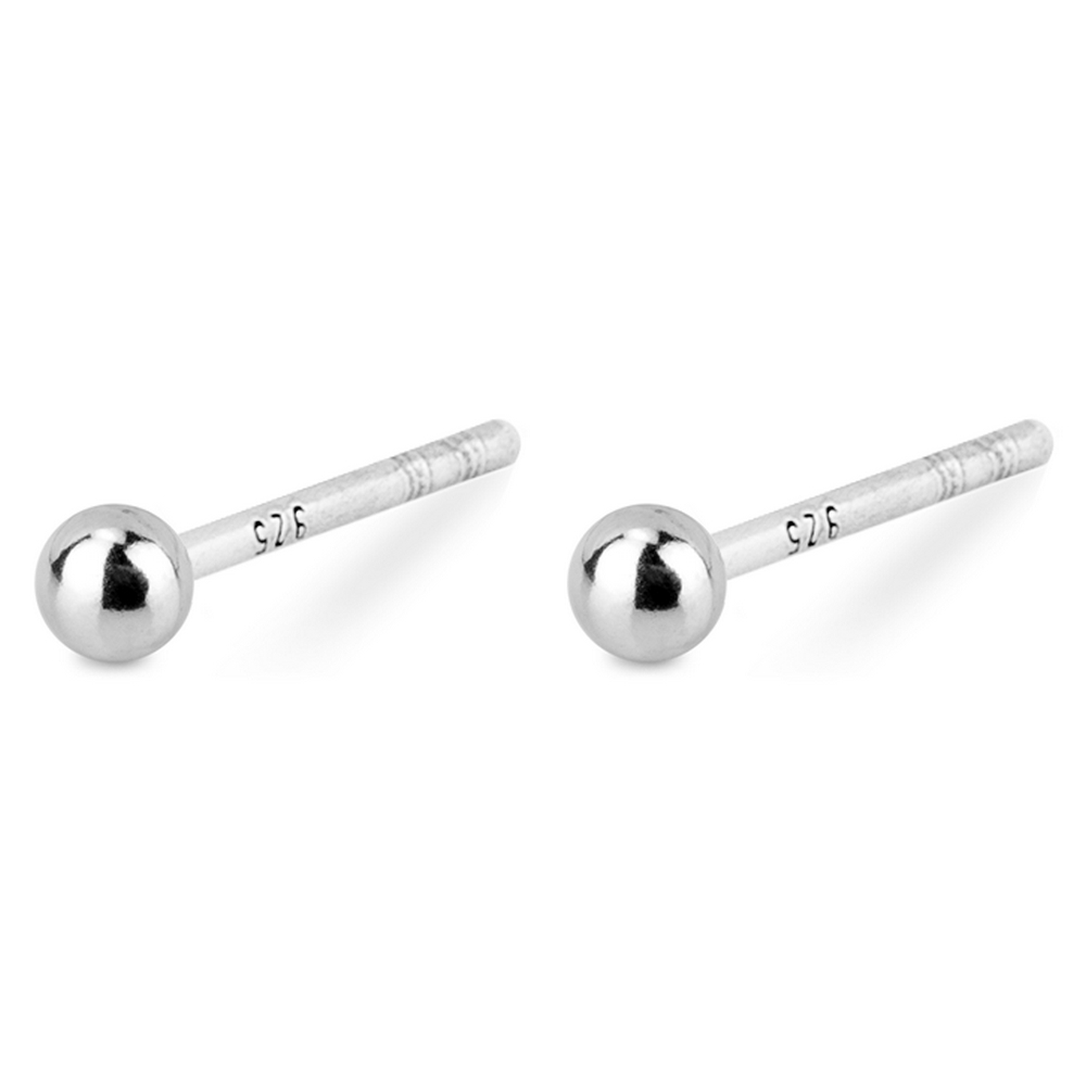 Drop earring 925 silver ball 9mm