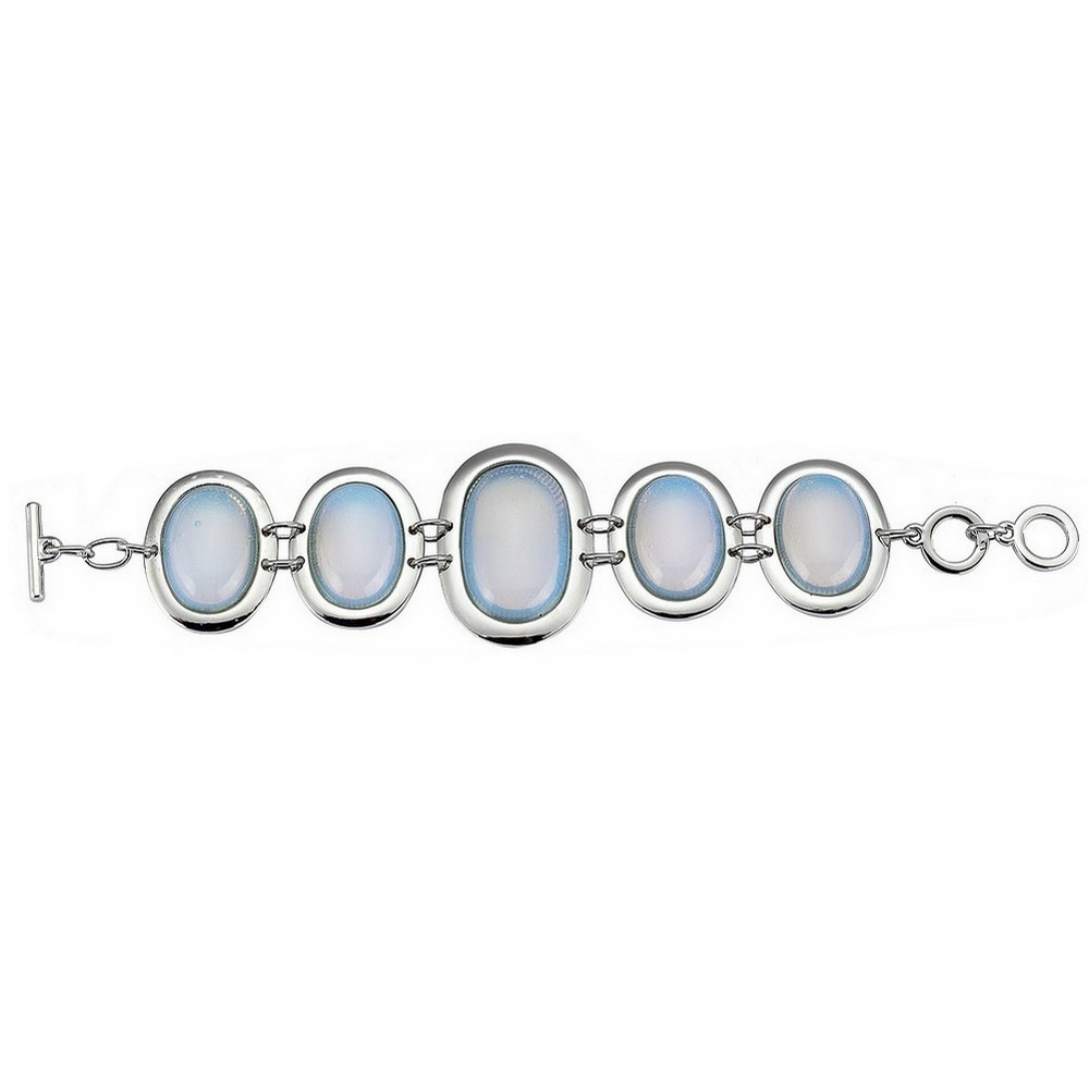 Bracelet glass moon opaque ovals