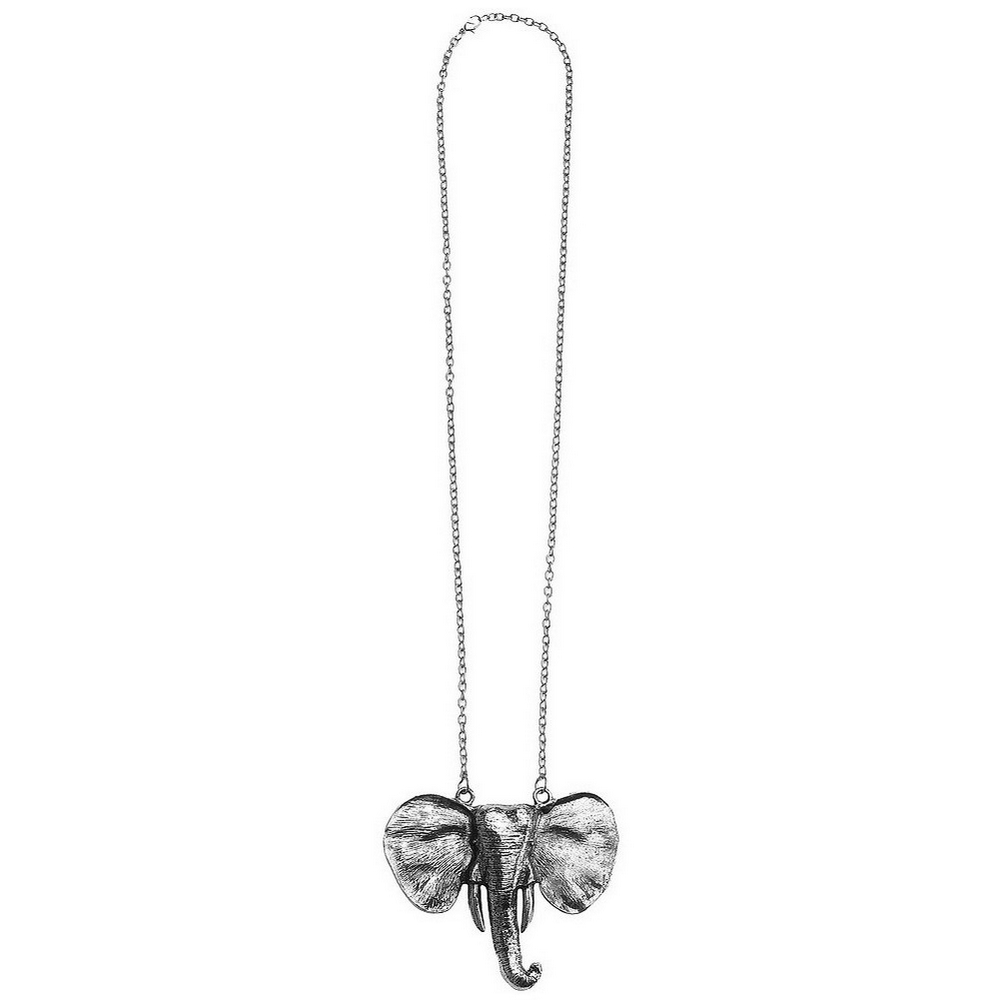 Necklace with a pendant elephant head