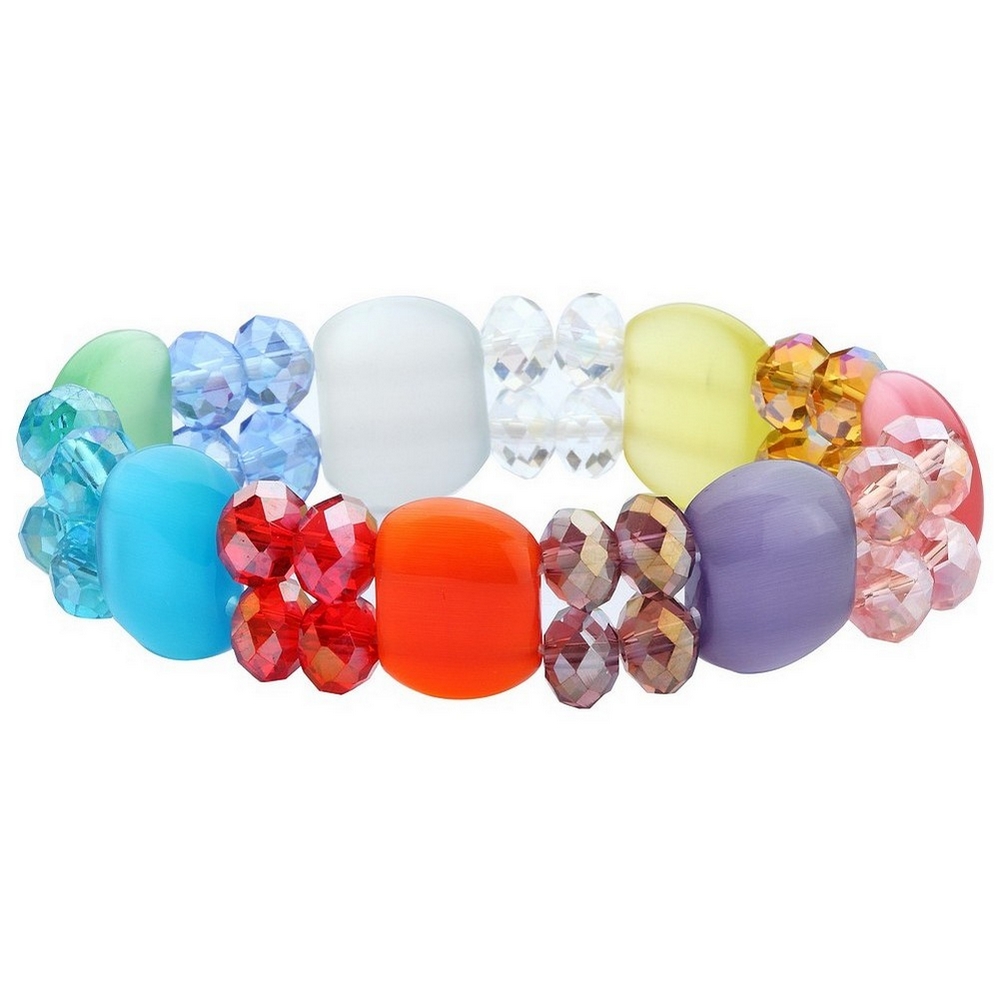 Bracelet crystal glass cats eye