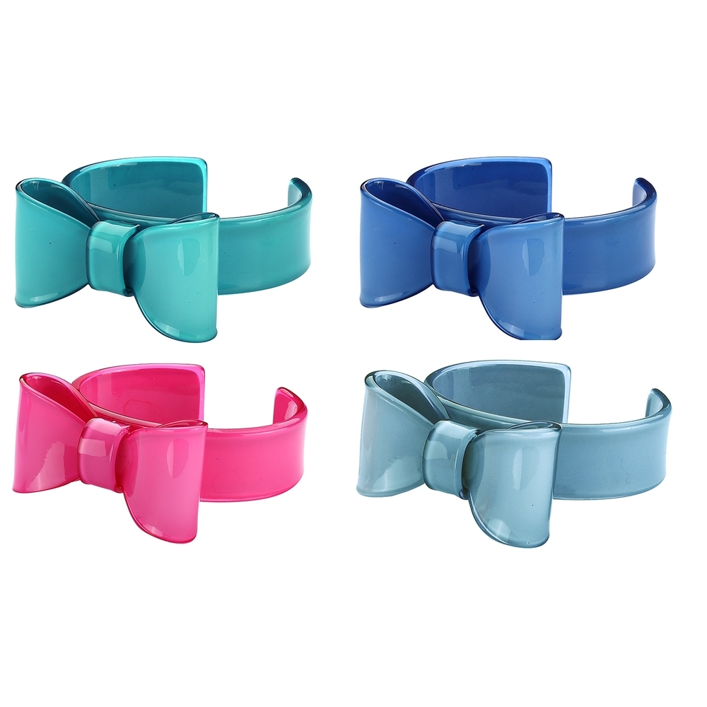 Bangle acrylic bow multicoloured