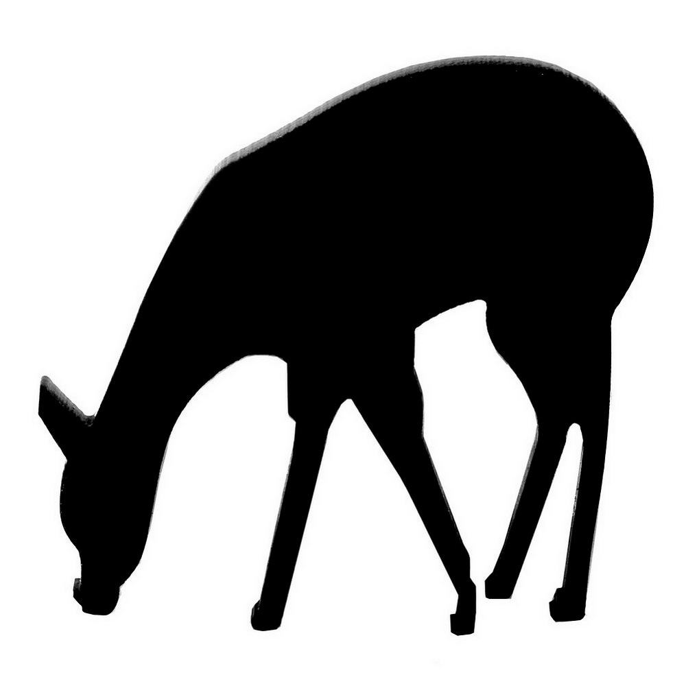 Brooch acrylic silhouette doe 40mm black