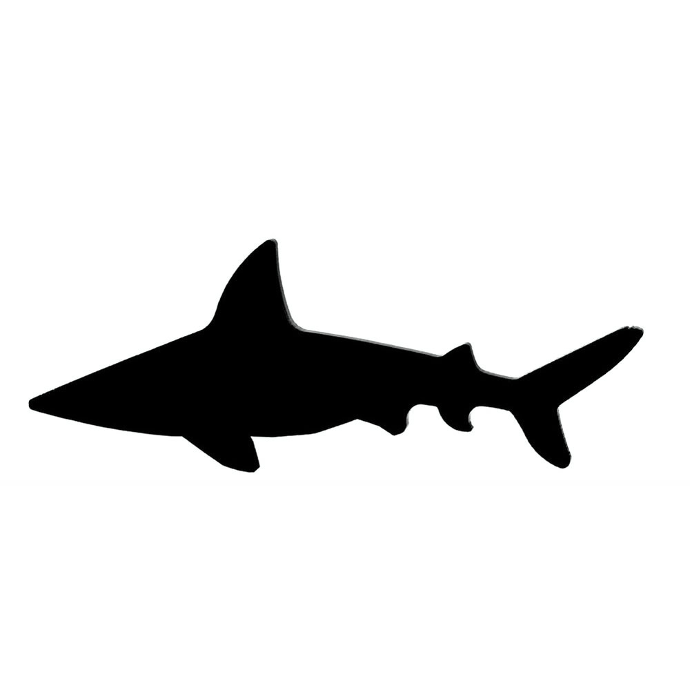 Brooch acrylic silhouette shark black