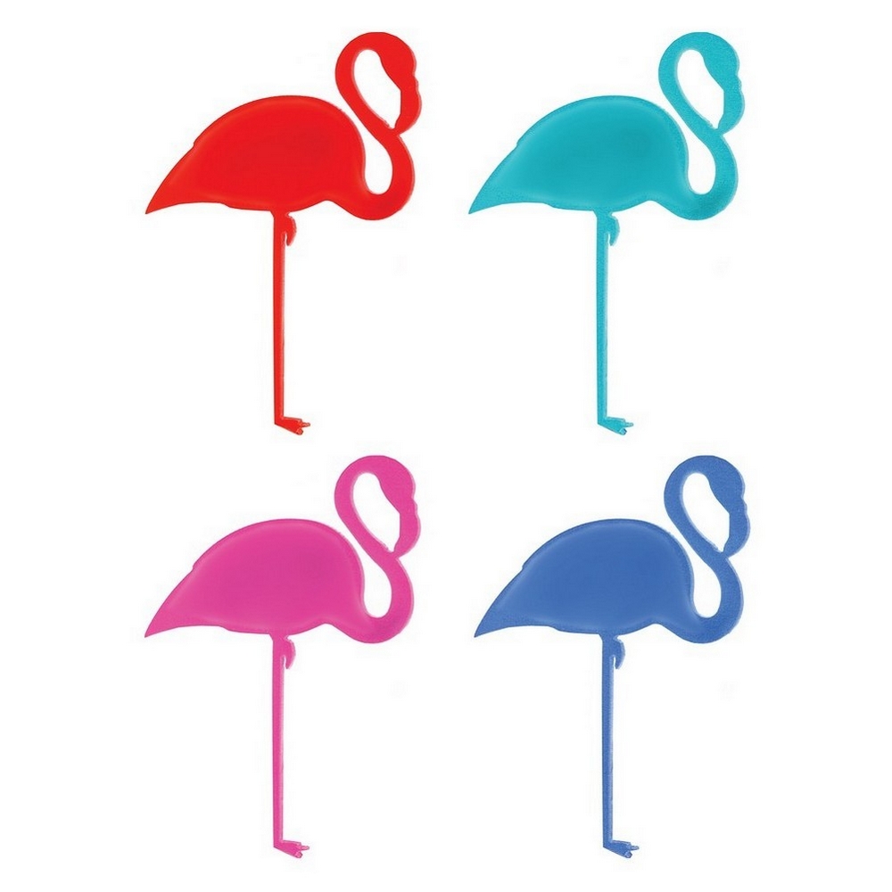 Brooch acrylic flamingo 60mm