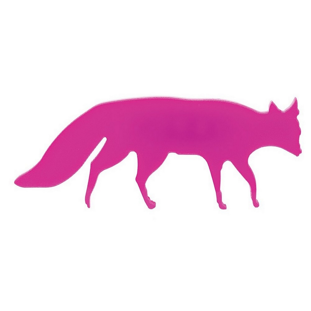 Brooch acrylic fox pink