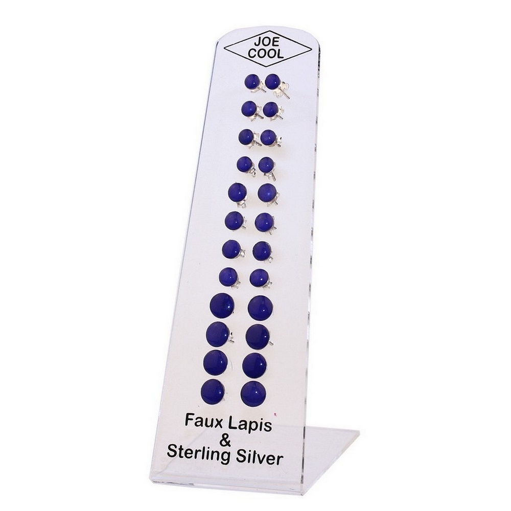 Stud earring 925 silver lapis