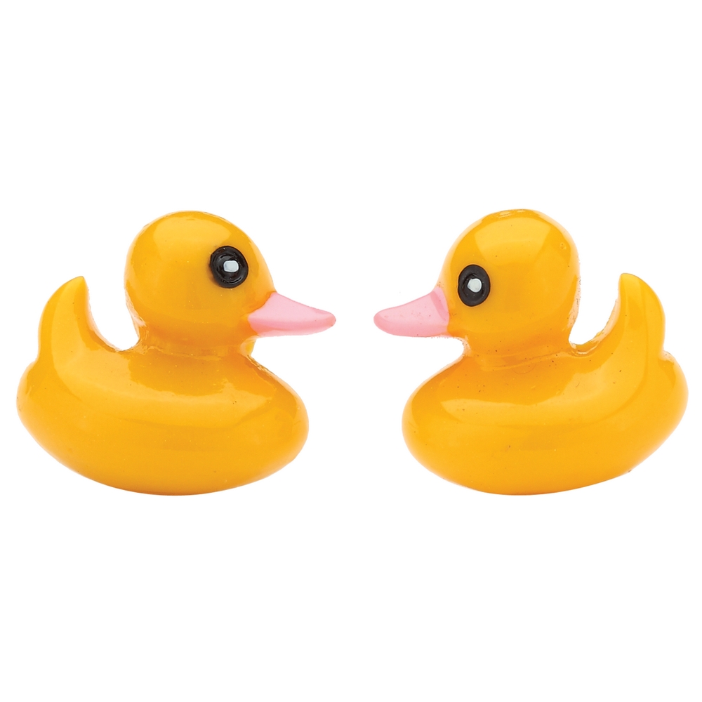 Stud earring resin delightful duck