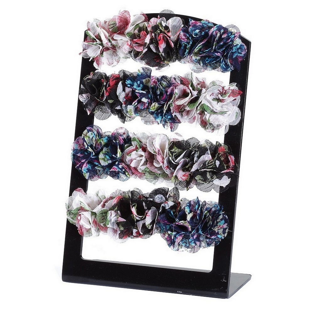 Stud earring chiffon flower