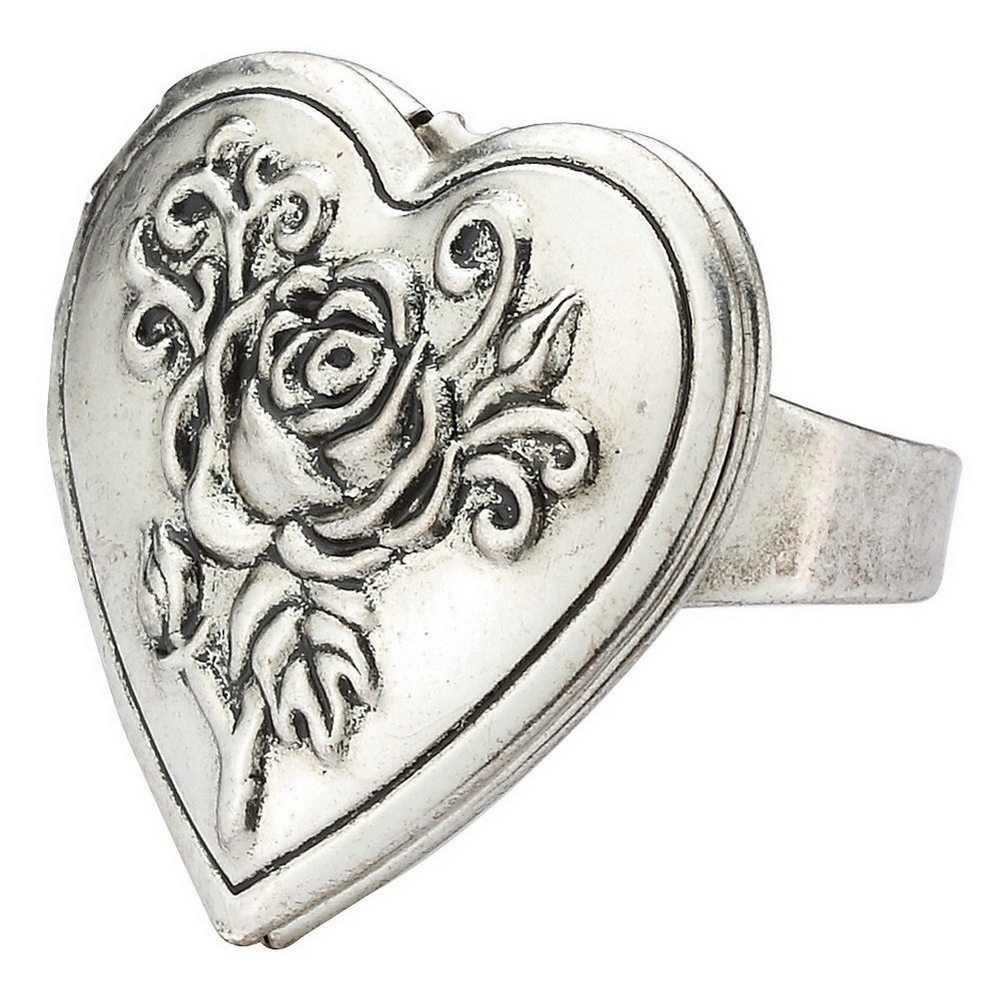 Ring with heart locket