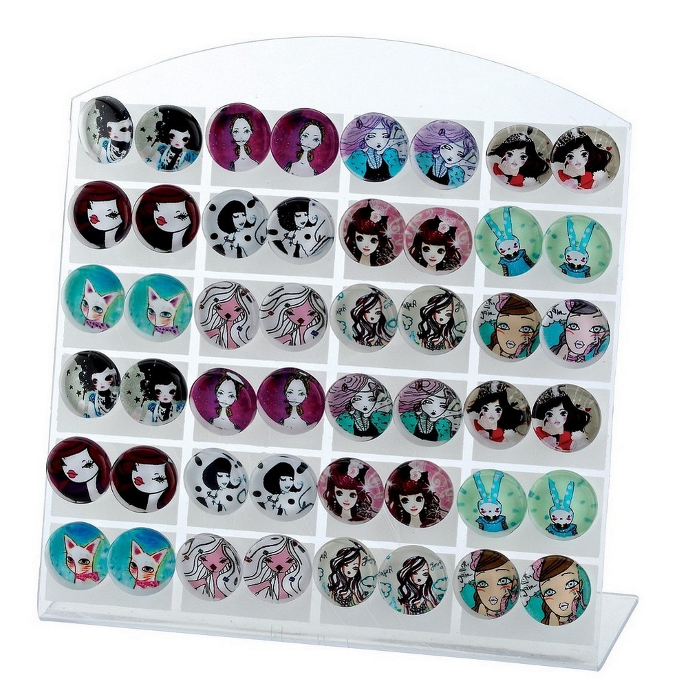 Stud earring glass dolly girl & friends