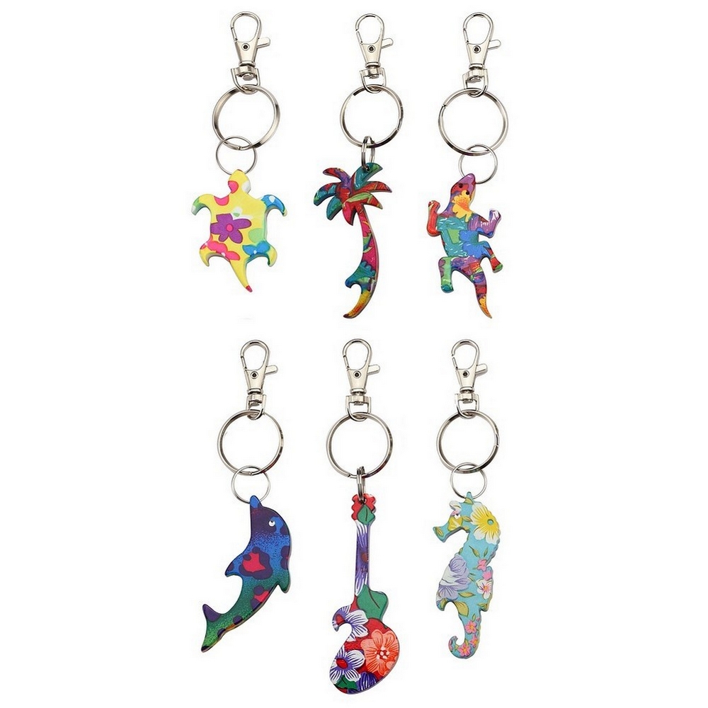 Keyring bottle opener assortment multicoloured