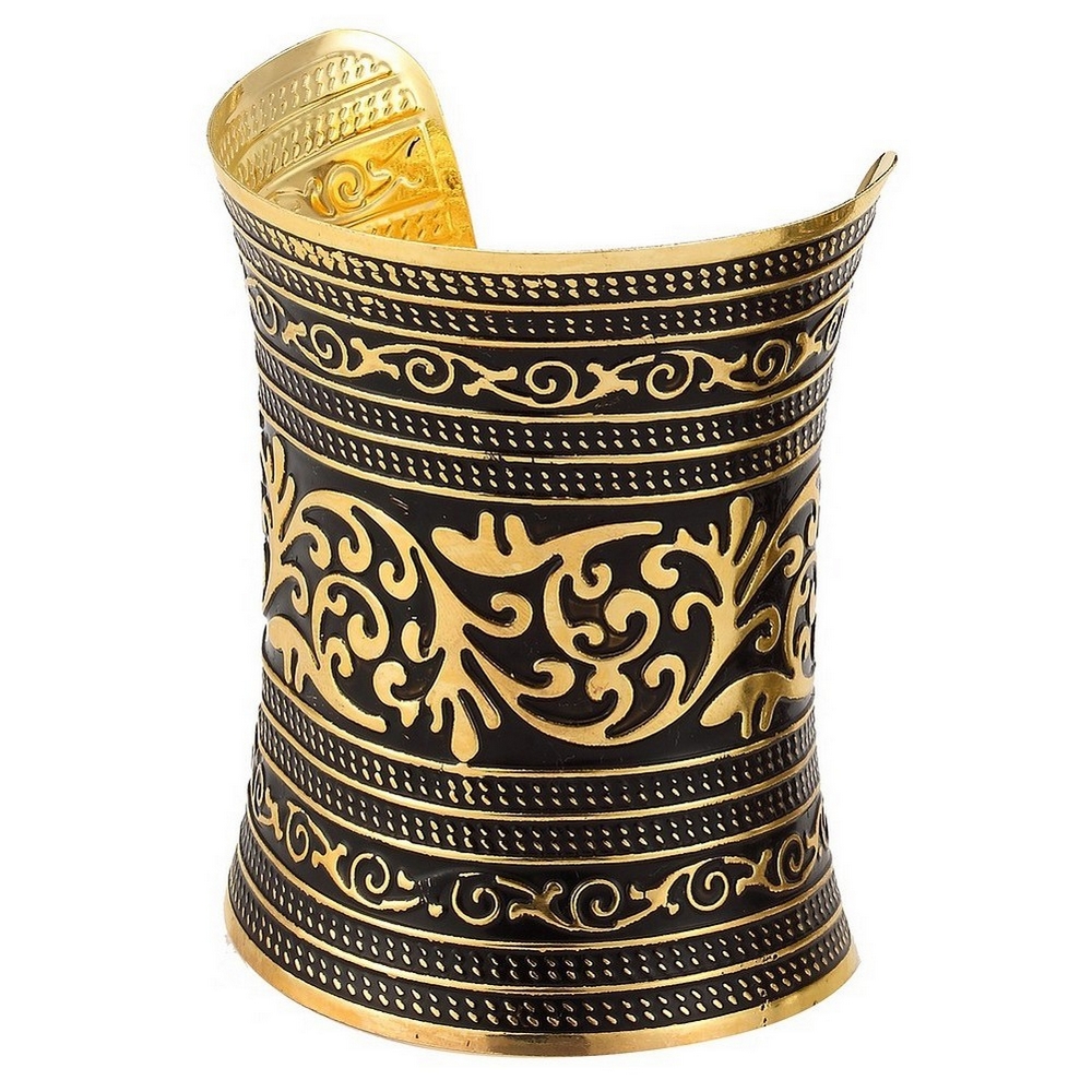 Bangle traditional indian embossed cuff gold