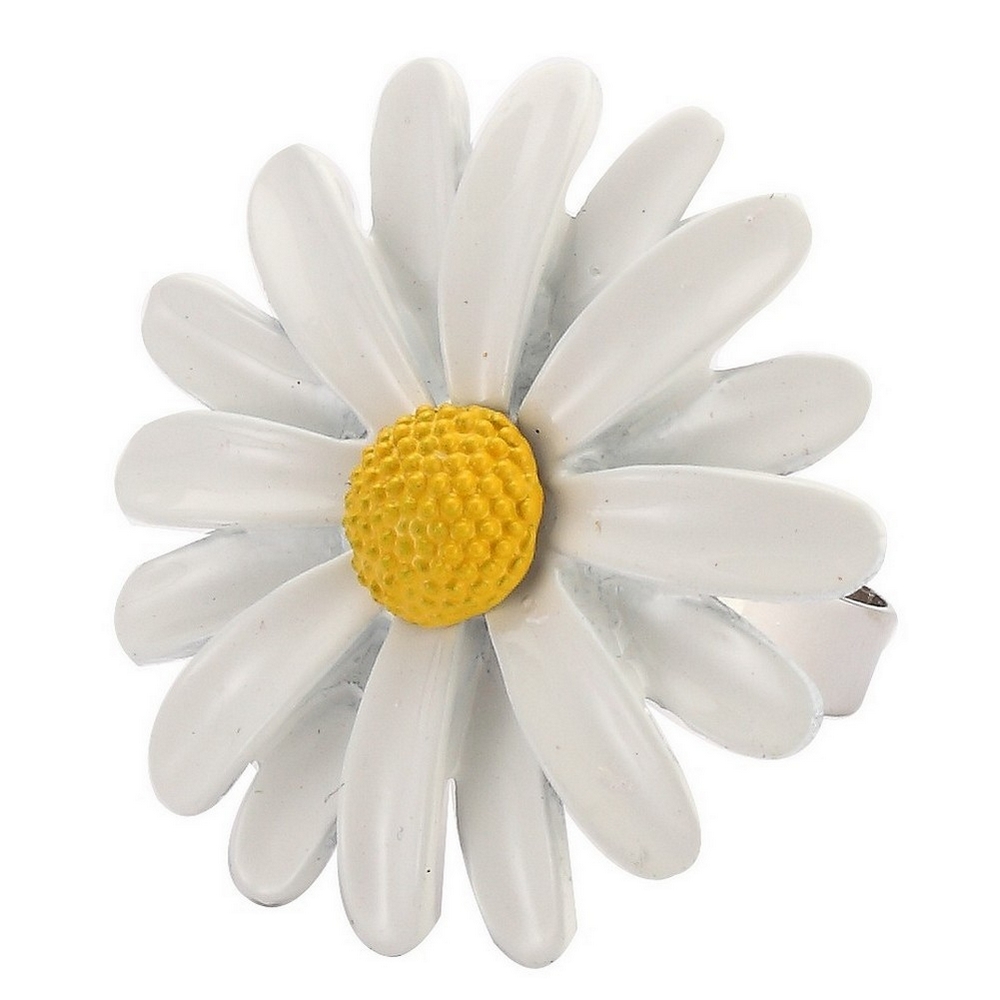 Ring daisy white & yellow