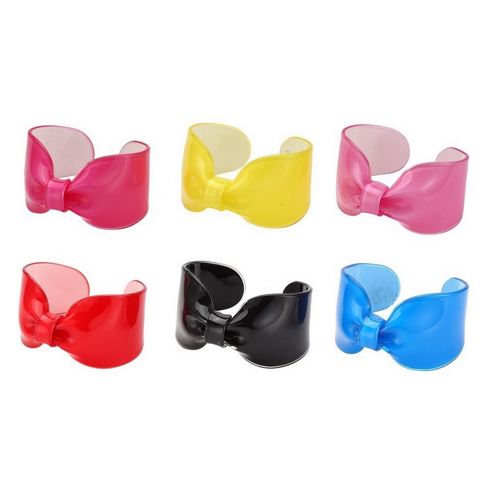 Bangle acrylic bow cuff 30mm