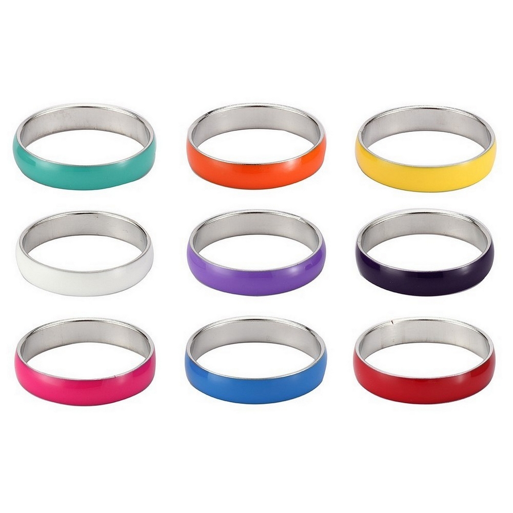 Bangle enamel curved