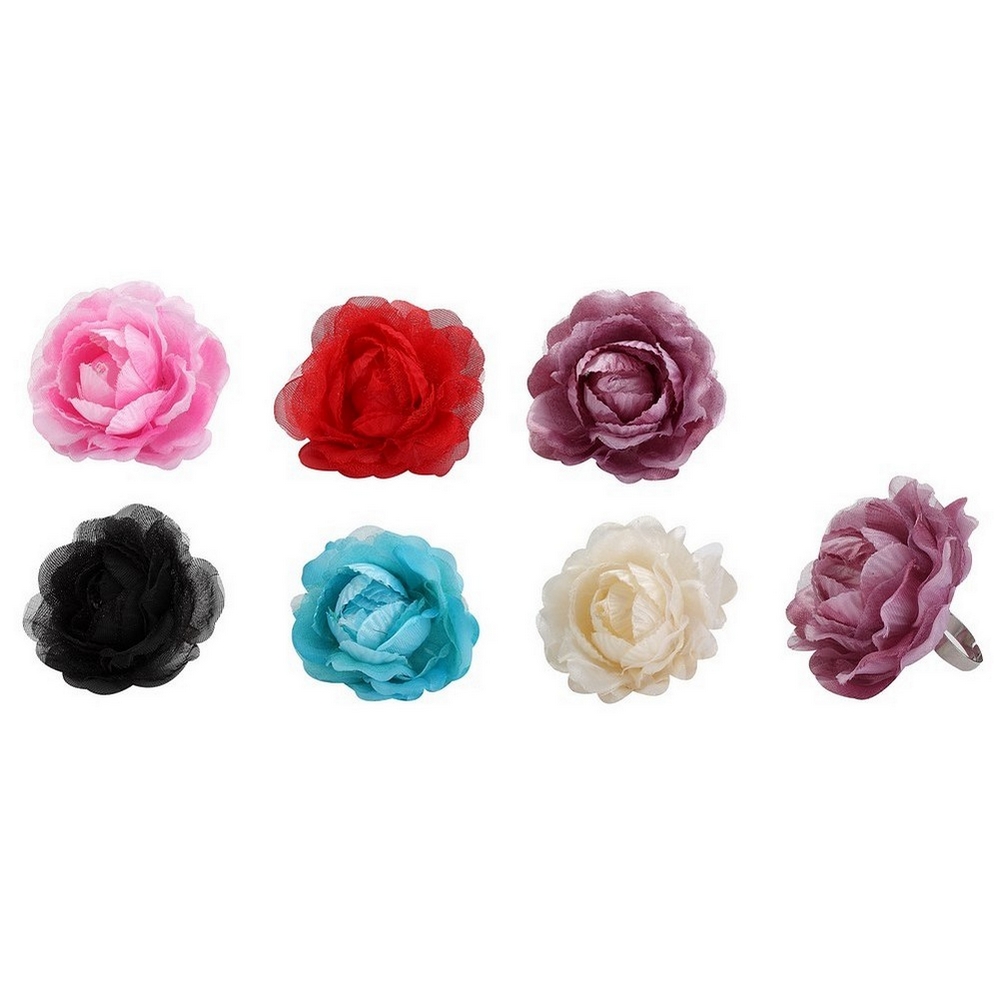 Ring fabric flower
