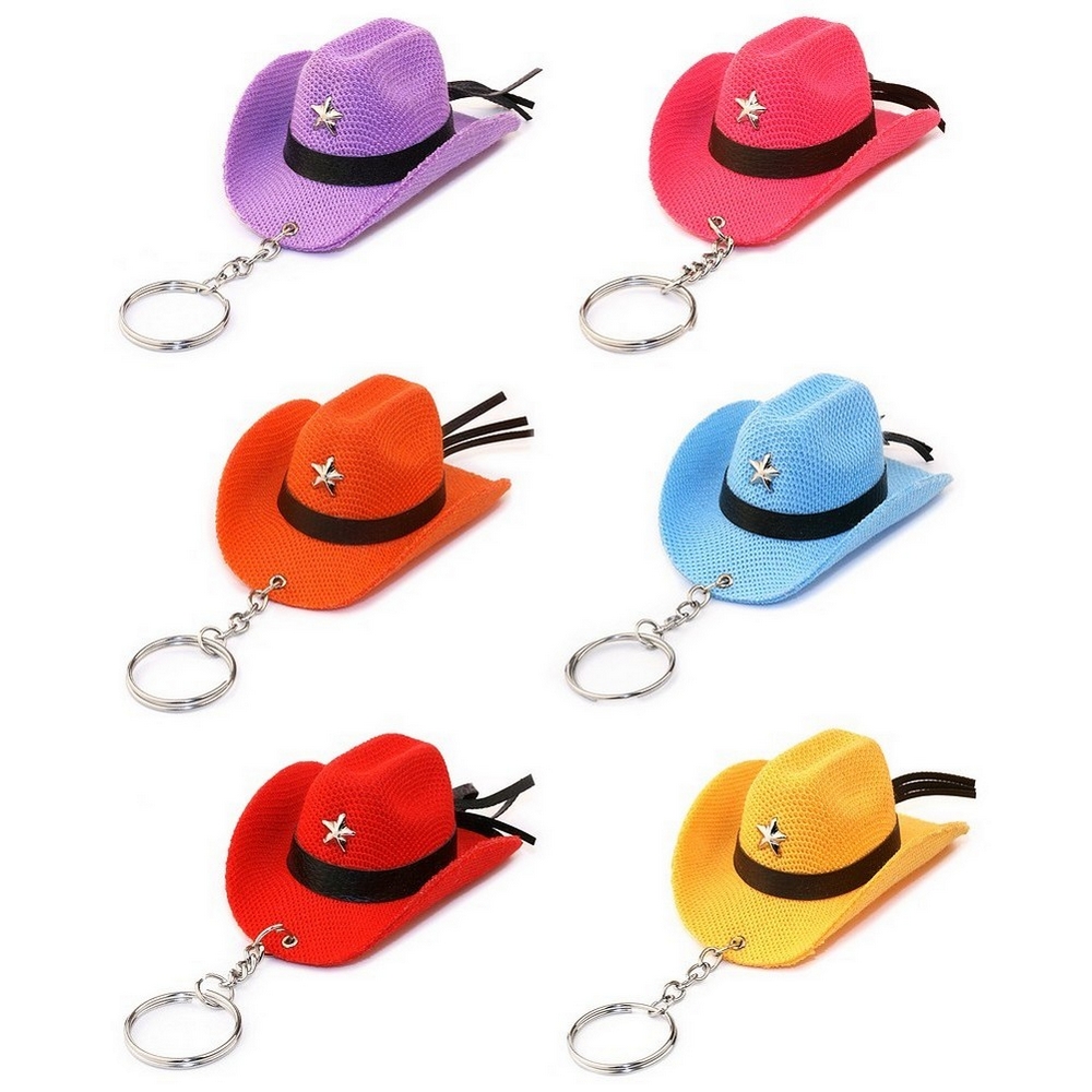 Keyring fabric stetson in bright colours
