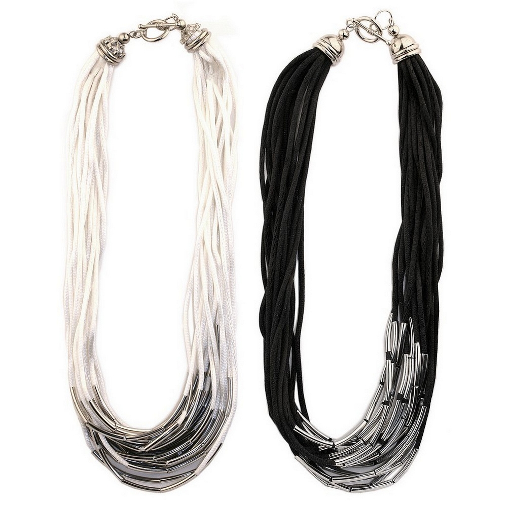 Bead string necklace satin 20 thread