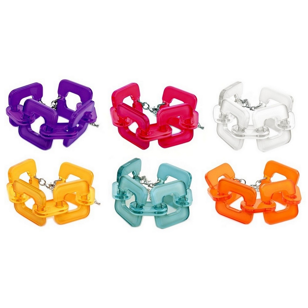 Bracelet resin square chain
