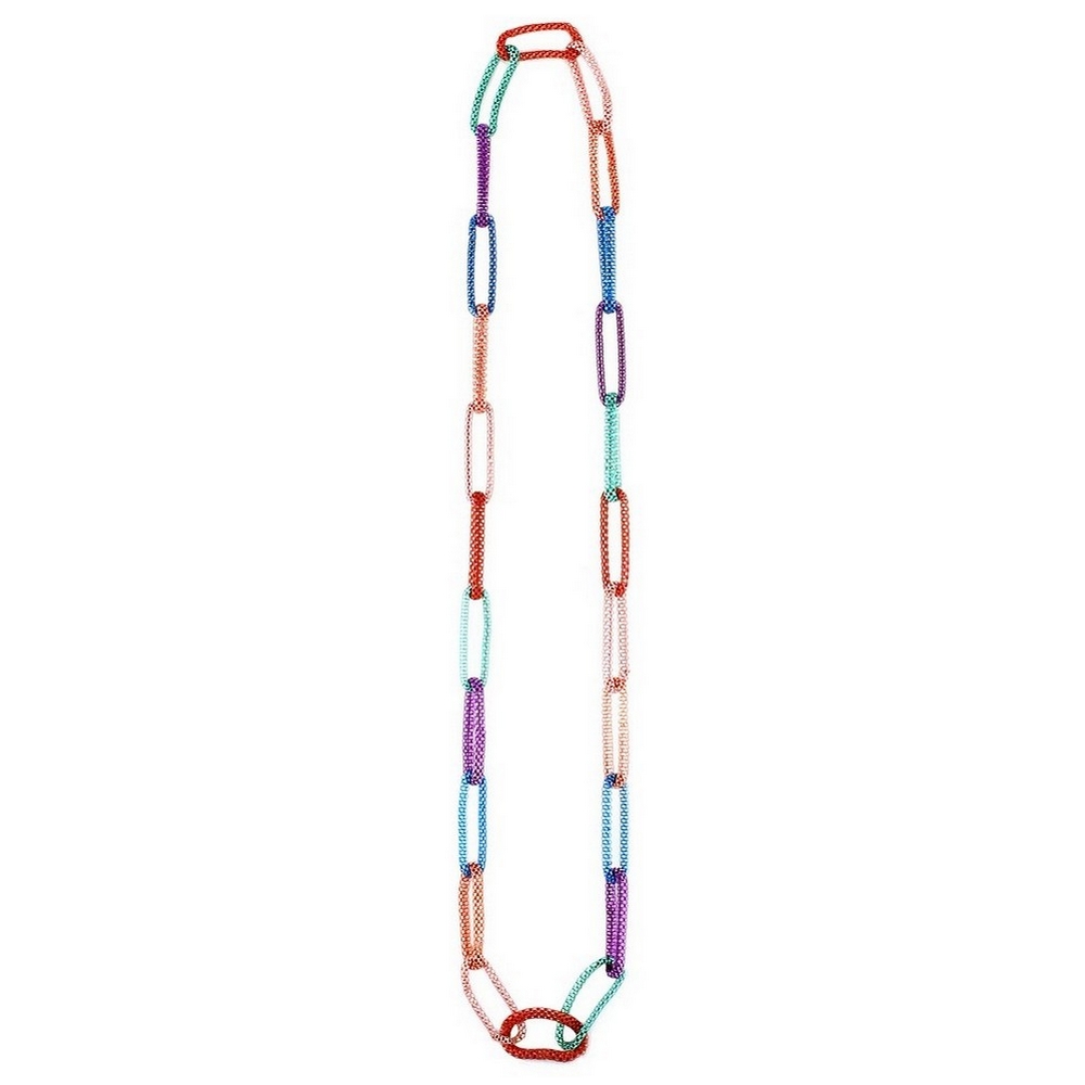 Necklace chain summer colour chain metallic finish