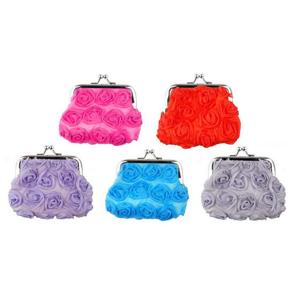 Coin purse fabric roses