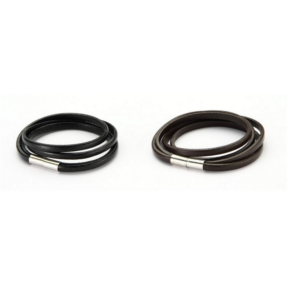 Bracelet leather with magnetic catch